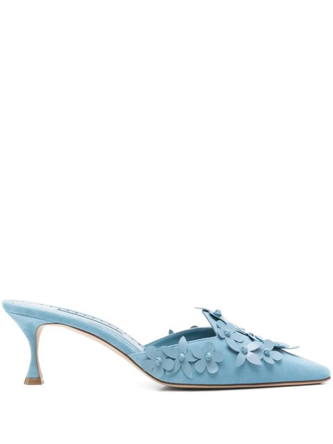 Manolo Blahnik 50mm Harnes mules - Blue - zdjęcie produktu nr 1