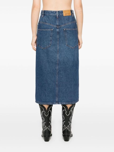 MARANT ÉTOILE Vandy denim midi skirt - Blue