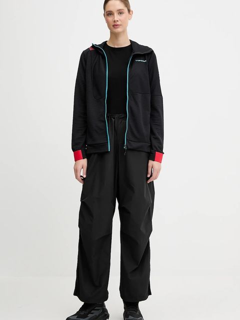 LA Sportiva bluza sportowa Mood damska kolor czarny z kapturem gładka ZACF002