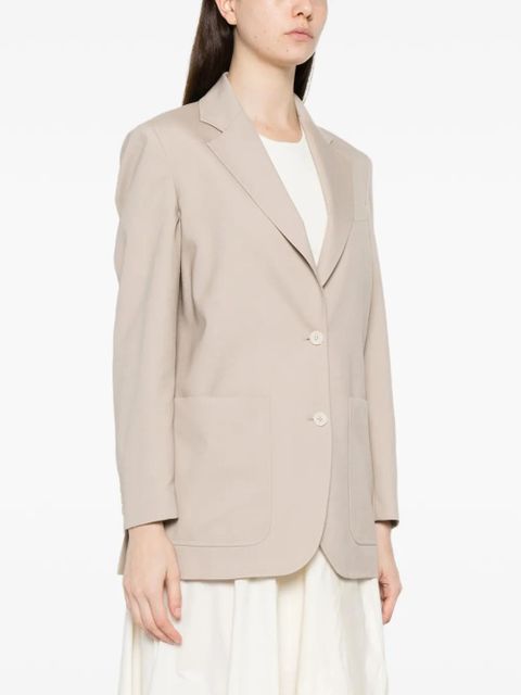 Max Mara patch-pockets buttoned blazer - Neutrals
