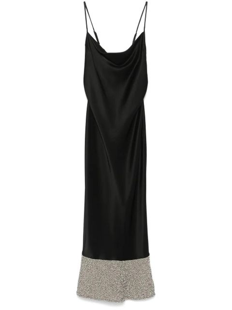 Nanushka satin midi dress - Black - zdjęcie produktu nr 1