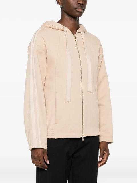 Max Mara stripe-detail zip-up hoodie - Pink - zdjęcie produktu nr 2