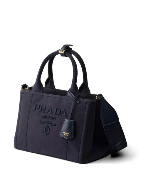 Prada Jardinière small cotton canvas bag - Blue