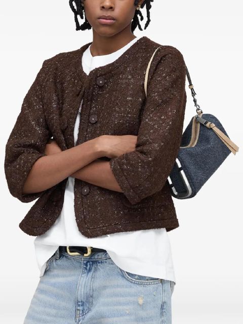 Marc Jacobs The Snapshot denim suede shoulder bag - Blue - zdjęcie produktu nr 2