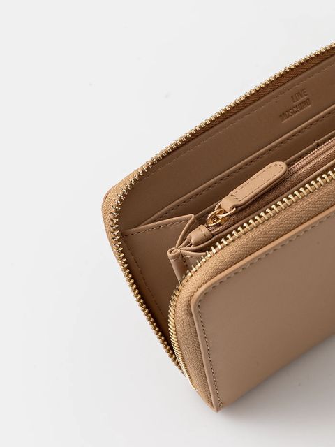 Love Moschino portfel damski kolor beżowy JC5664PP1
