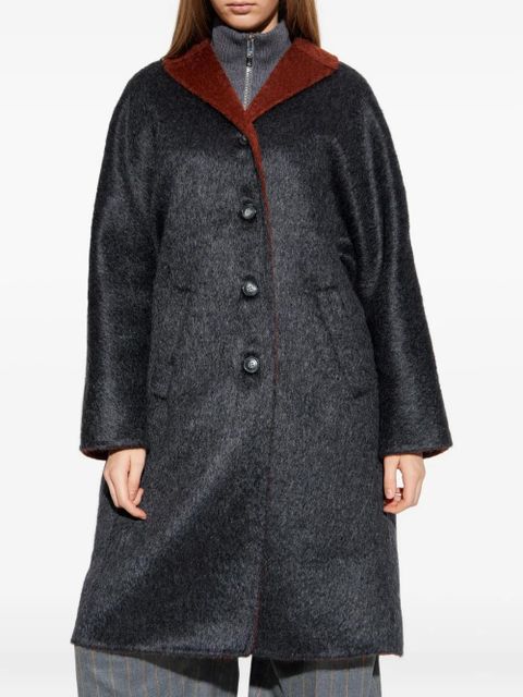 Marni contrasting-trim coat - Grey