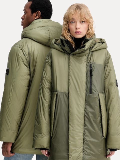 Rains kurtka 17240 Torna Insulated Long Jacket kolor zielony zimowa 17240 - zdjęcie produktu nr 1