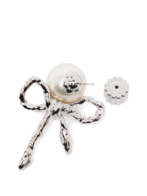 SHUSHU/TONG ribbon-motif earrings - Silver