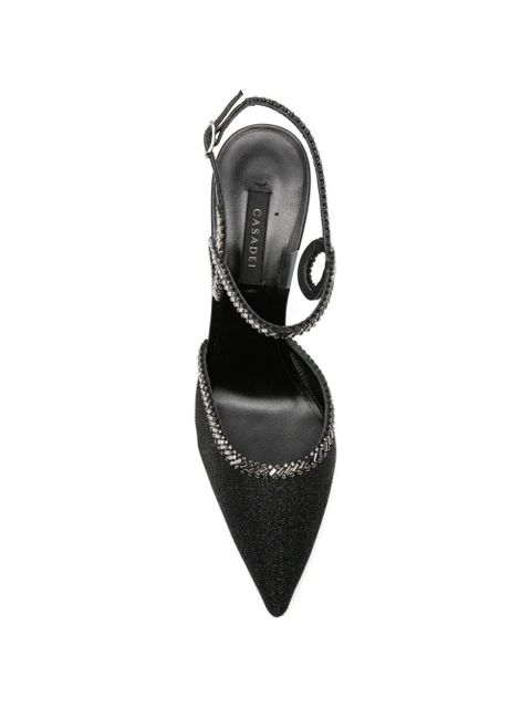 Casadei Josephine crystal-embellished sandals - Black