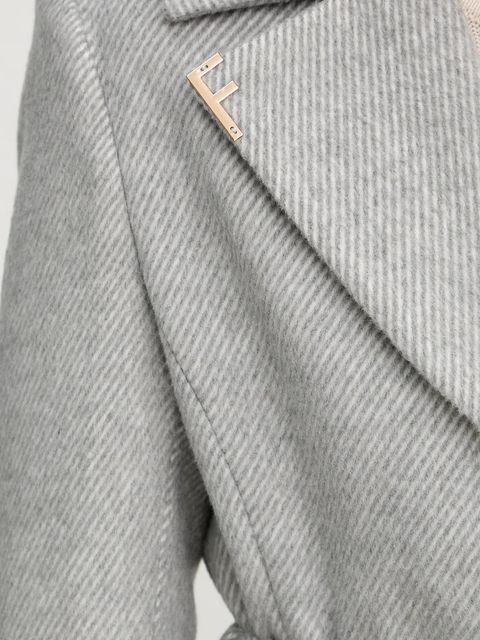 Fracomina płaszcz z wełną kolor szary FS25WC1011W819K3