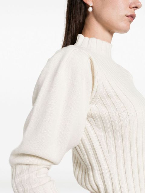 Chloé ribbed-knit cashmere jumper - Neutrals