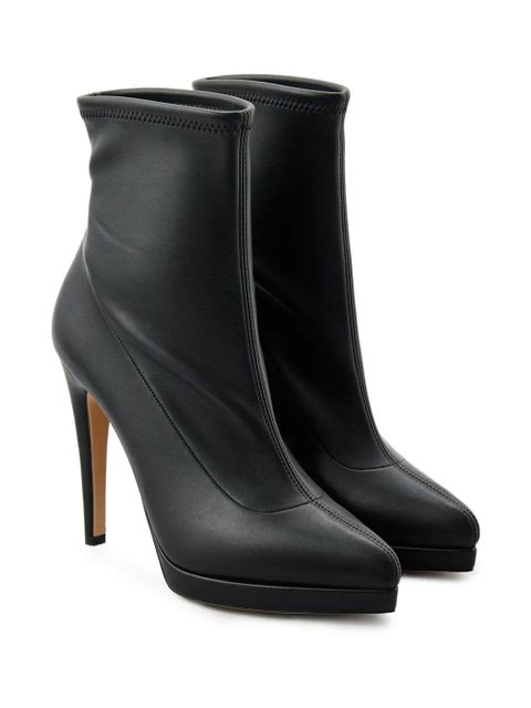 Casadei 100mm leather ankle boots - Black