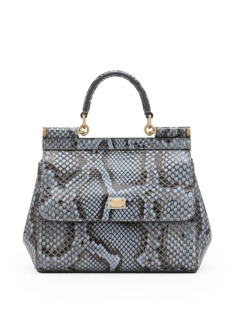 Dolce & Gabbana Sicily snakeskin-effect handbag - Blue - zdjęcie produktu nr 2