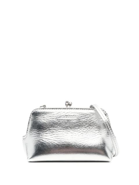 Jil Sander Goji Micro metallic leather bag - Grey - zdjęcie produktu nr 1