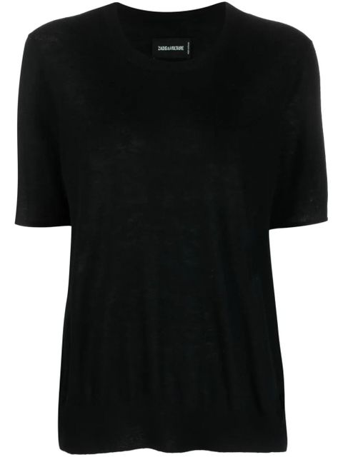 Zadig&Voltaire Ida recycled cashmere T-shirt - Black - zdjęcie produktu nr 1