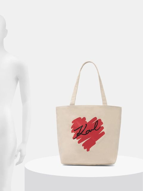 Karl Lagerfeld torebka dwustronna kolor beżowy A1W50024