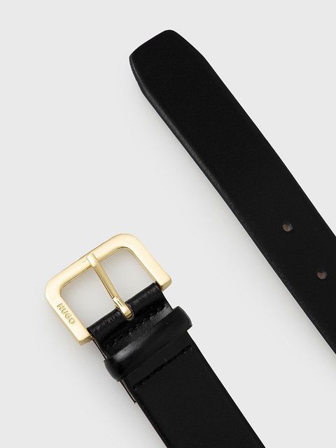 HUGO pasek skórzany 50471316 damski kolor czarny 50471316 - zdjęcie produktu nr 2