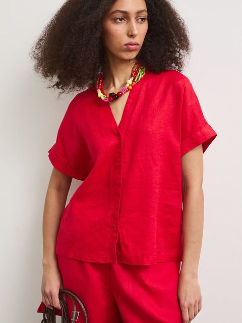 Medicine bluzka koszulowa damska lniana - zdjęcie produktu nr 1