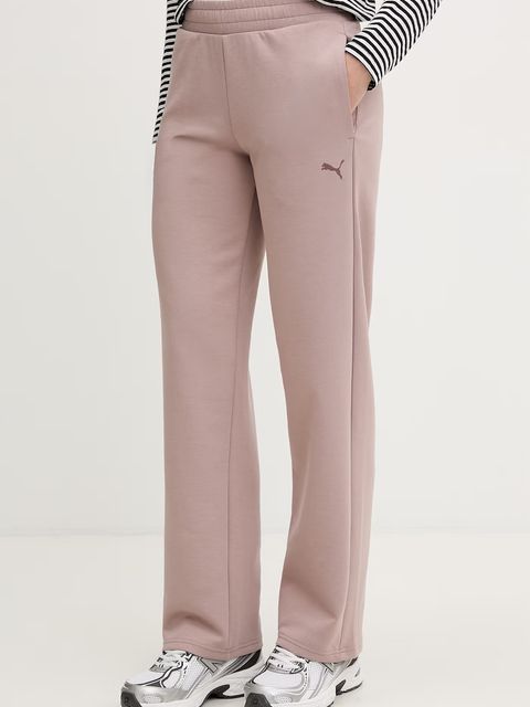 Puma spodnie dresowe damskie bawełniane Essential Elevated - zdjęcie produktu nr 1