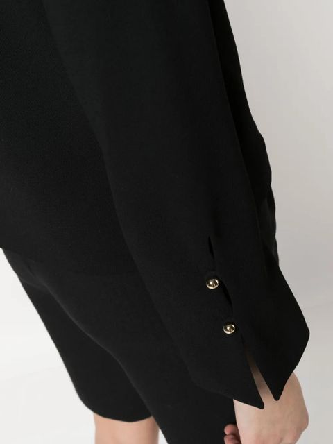 Simkhai Sharon long-sleeve crepe blouse - Black