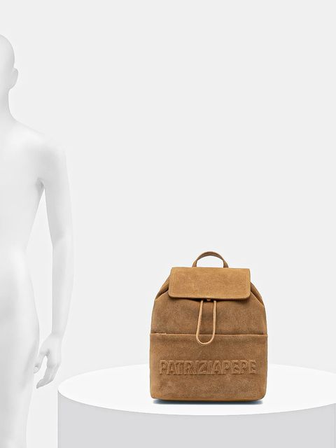 Patrizia Pepe plecak zamszowy damski kolor zielony duży gładki 8B0264 L152