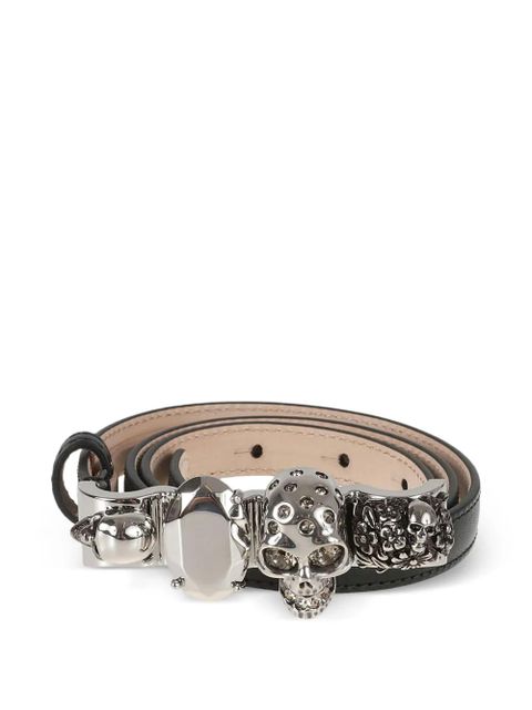 Alexander McQueen Knuckle leather belt - Black - zdjęcie produktu nr 1