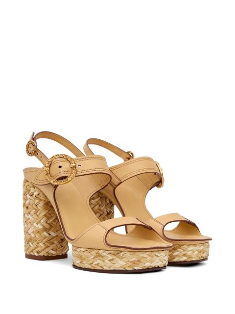 ZIMMERMANN Solena buckle-fastening woven-heel sandals - Neutrals - zdjęcie produktu nr 2