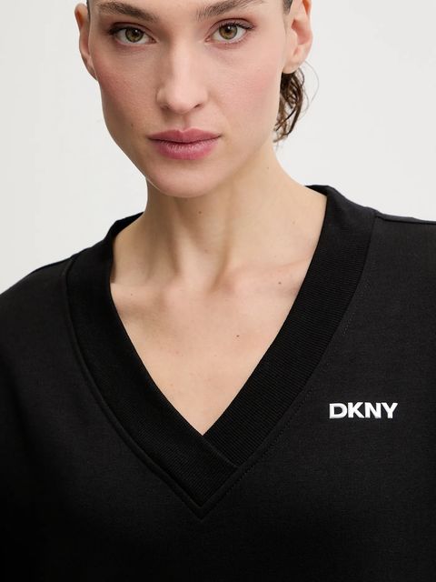 Dkny bluza damska kolor czarny z nadrukiem DP6T1644