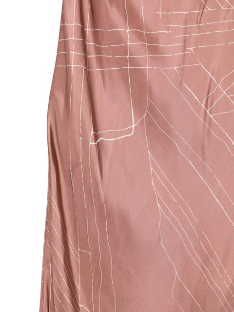 Alysi asymmetric printed maxi dress - Pink