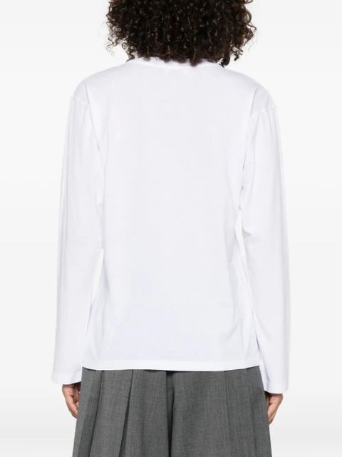 SANDRO cotton long sleeve T-shirt - White