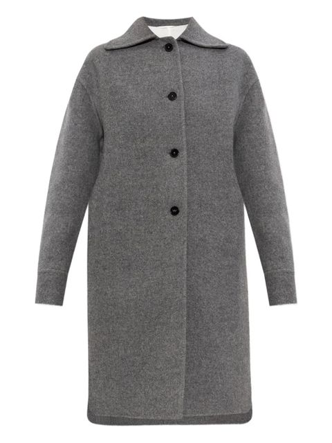 Jil Sander button-fastening wool coat - Grey - zdjęcie produktu nr 1
