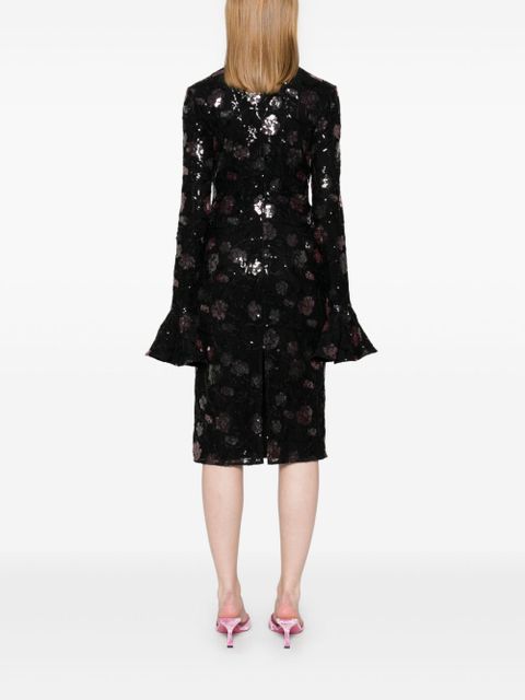 ROTATE BIRGER CHRISTENSEN lace midi dress - Black