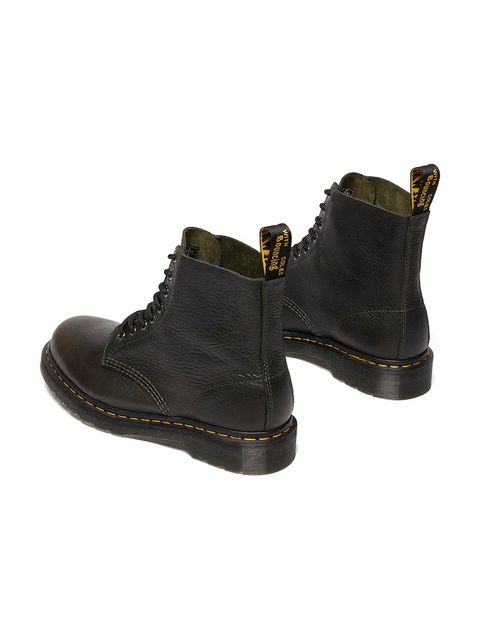 Dr. Martens botki skórzane 1460 Pascal damskie kolor zielony na płaskim obcasie DM31981300 - zdjęcie produktu nr 2