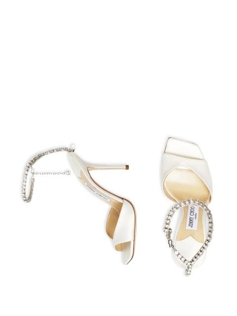 Jimmy Choo Saeda 100mm crystal-strap sandals - White - zdjęcie produktu nr 2