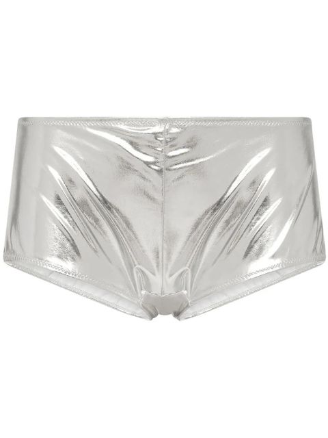 Dolce & Gabbana KIM DOLCE&GABBANA high-waisted coated briefs - Silver - zdjęcie produktu nr 1