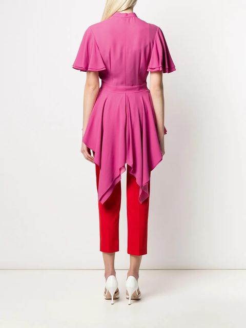 Alexander McQueen silk peplum blouse - Pink