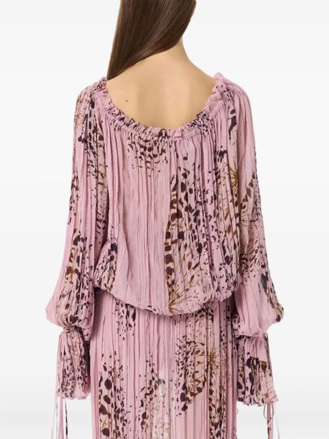 Blumarine butterfly-print blouse - Pink
