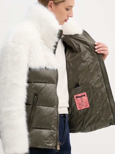 Blauer kurtka DOVE kolor zielony zimowa oversize BLDB02104