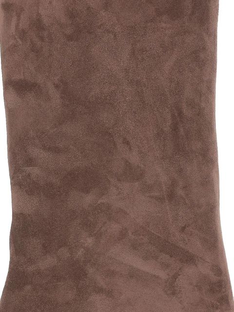 Amina Muaddi 60mm Fiona tapered-toe slip-on boots - Brown