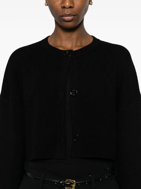 TOTEME cropped oversized cardigan - Black