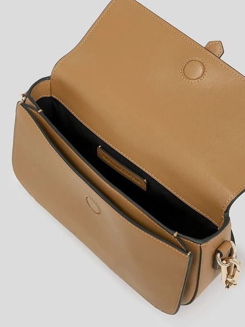 Karl Lagerfeld torebka skórzana K/AUTOGRAPH kolor brązowy A3W30152