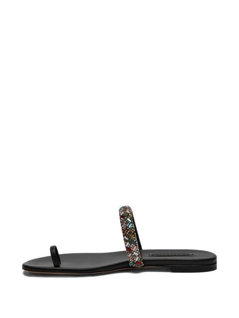 Casadei Vegas beaded sandals - Black