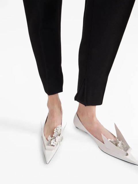 Prada high-rise natté trousers - Black