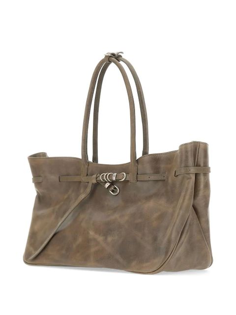 Marge Sherwood large Grandma Used leather tote bag - Brown