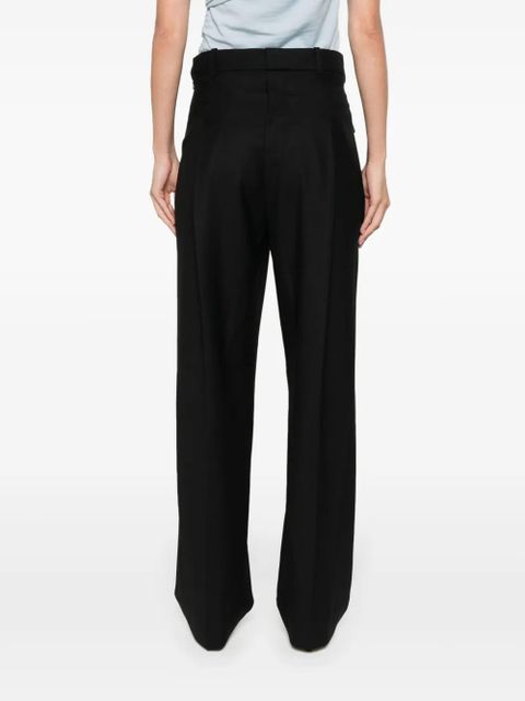 Victoria Beckham twill tapered trousers - Black