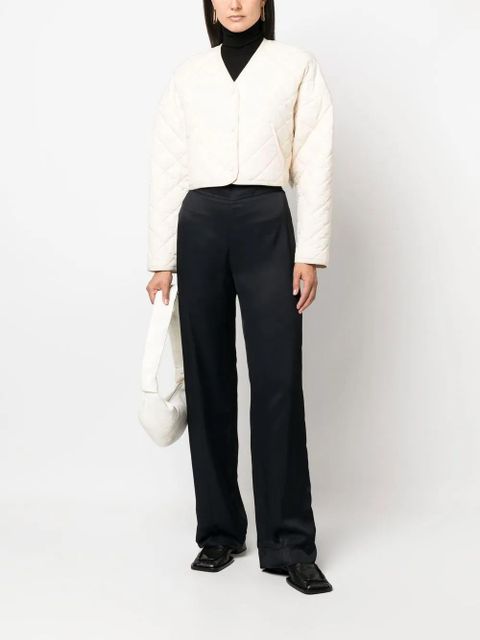 Jil Sander high-waisted straight-leg trousers - Blue - zdjęcie produktu nr 2