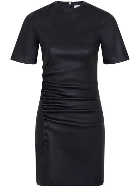 Rabanne ruched leather mini dress - Black - zdjęcie produktu nr 1