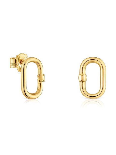 Tous kolczyki złote Hold Oval 1004227000
