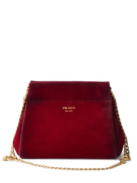 Prada mini Enchaîné chain-strap logo-lettering shoulder bag - Red - zdjęcie produktu nr 1
