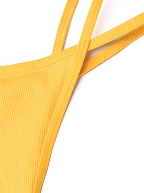 The Attico strappy triangle bikini set - Yellow